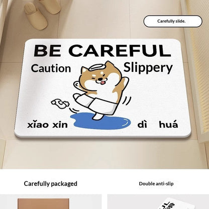Quick-drying Cartoon Silica Mud Floor Mat