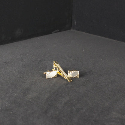 Mens Formal Business Cufflinks And Tie Clip Set