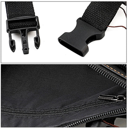Multifunctional Genuine Leather Chest Bag &amp; Waist Bag for Men and Women – Fanny Pack for Travel, Sports, Running, and Holidays with Multiple Pockets