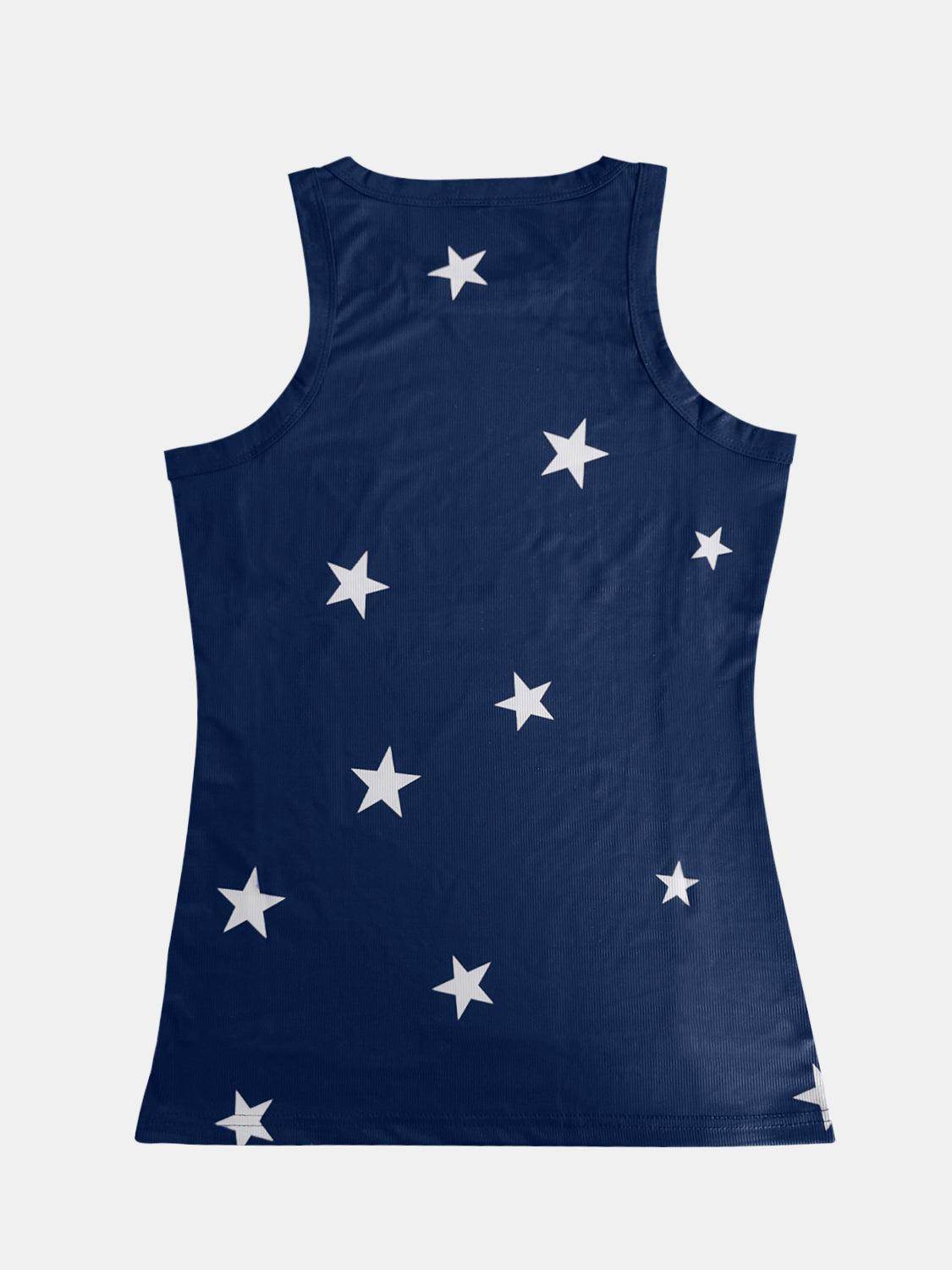 Full Size Star Round Neck Tank for Women in Multiple Sizes