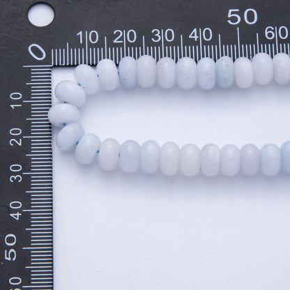 8.7mm Blue Chalcedony Rondelle Natural Gemstone Bead Strand Finding | WA-3998