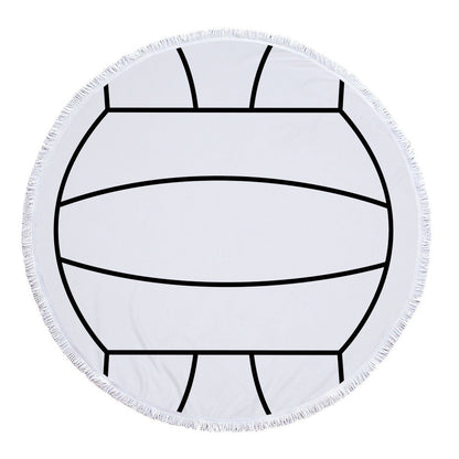 Round printed beach towel bath towel