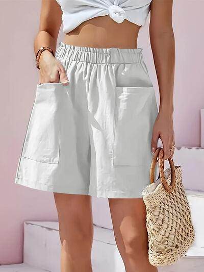 Full Size Pocketed Elastic Waist Shorts for Everyday Comfort