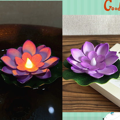 Floating Water Induction Lotus Colorful Waterproof Small Night Lamp