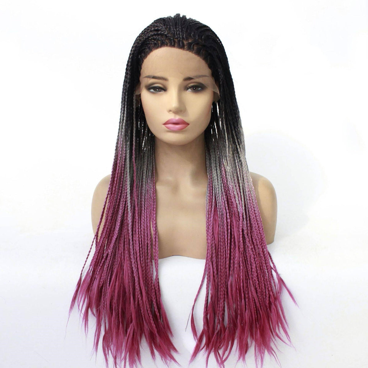 Europe Lady Double Braided Wig Black Fro