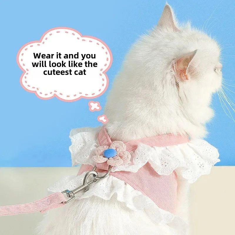 Pet Leash Dog Collar Summer Clothes For Cats And Dogs Baby Dog Safety Rope Back Strap Dog Walking Rope Special For Puppies