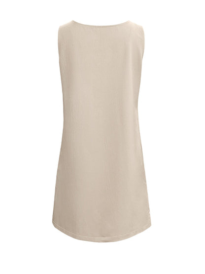 Button-Front Pocket Dress