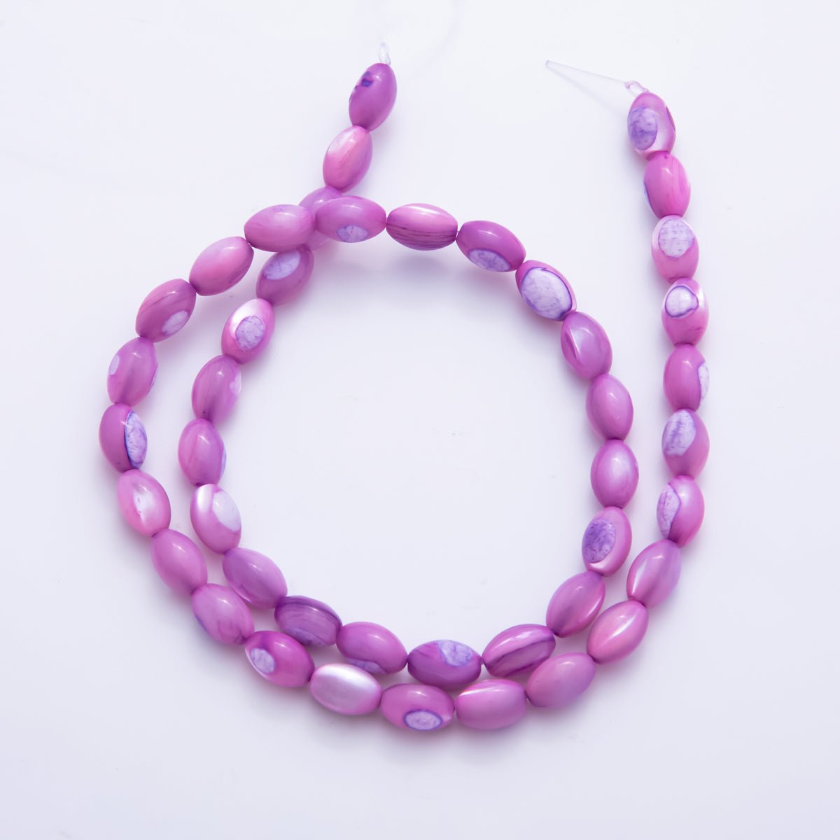 8.8mm x 5.8mm Sphere Dyed Shell Pearl Gemstone Bead Strands Finding | WA-03296 ~ WA-03301