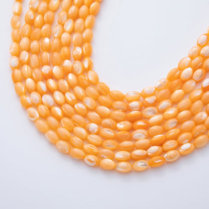 8.8mm x 5.8mm Sphere Dyed Shell Pearl Gemstone Bead Strands Finding | WA-03296 ~ WA-03301