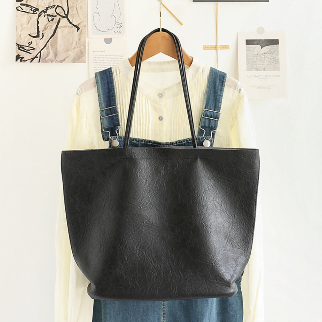 Elegant Soft PU Large Bag 2in1 – Retro Women&