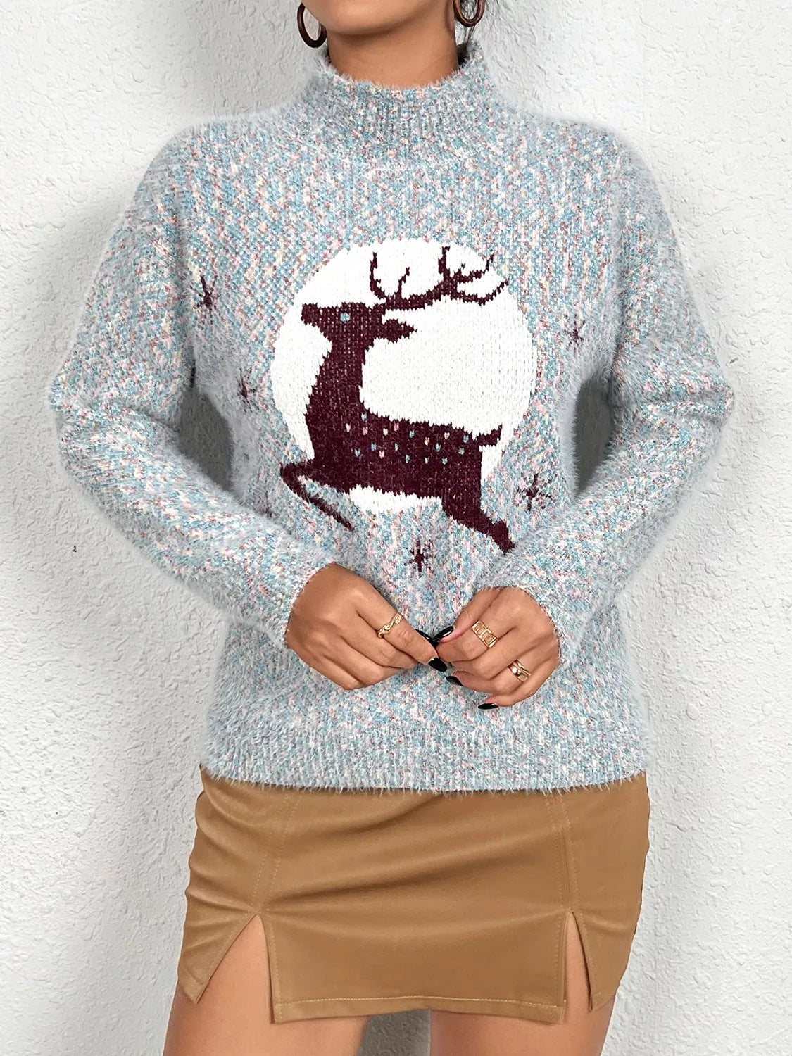 Christmas Reindeer Long Sleeve Sweater