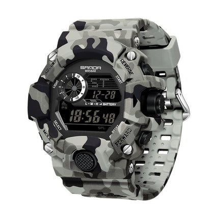 Shock Military Army Mens Watch In Camouflage  Style With LED Digital Back Light With Luminous  Effect