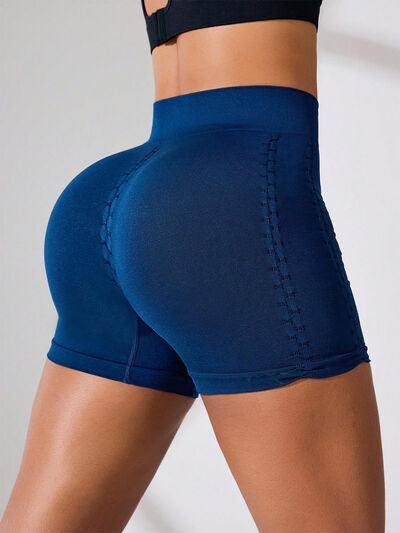 Side Ruched High Rise Active Shorts for Women Fitness
