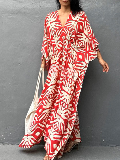 Drawstring Beach Cover-up Sun Protection Clothing Blouse