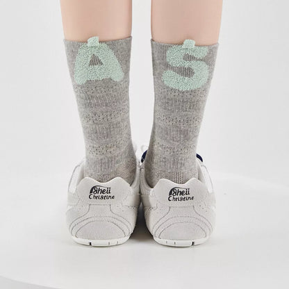 Breathable Letter Crew Socks