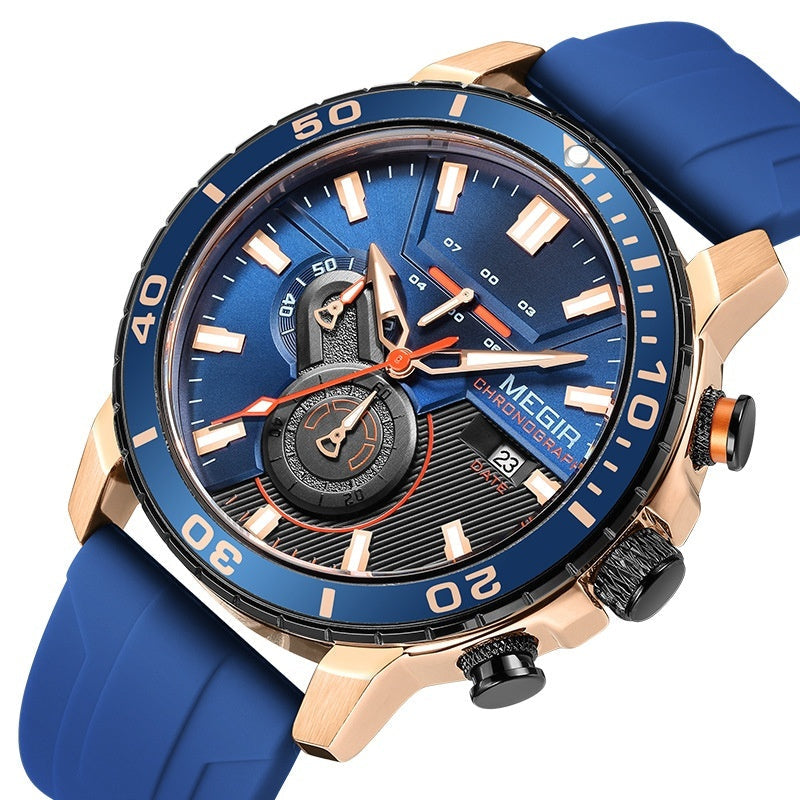 Watch Multi-function Chronograph Calendar Sports Men&
