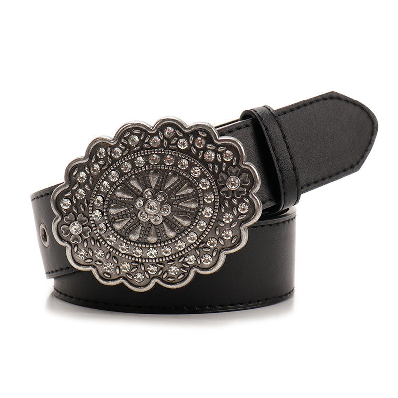 Retro Gem Black Belt Women&