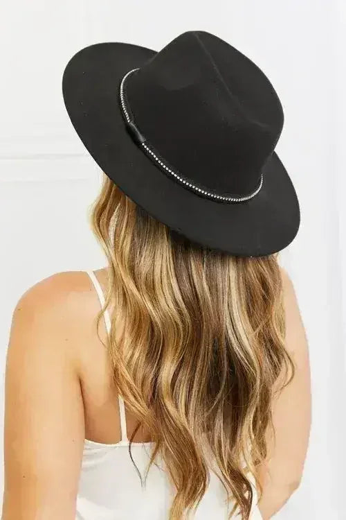 Fame Fedora Hat - Wool Felt Adjustable - Sun Protection &amp; Timeless Style