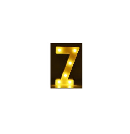 Luminous LED Letter Number Night Light English Alphabet Number Battery Lamp Romantic Wedding Christmas Party Decoration