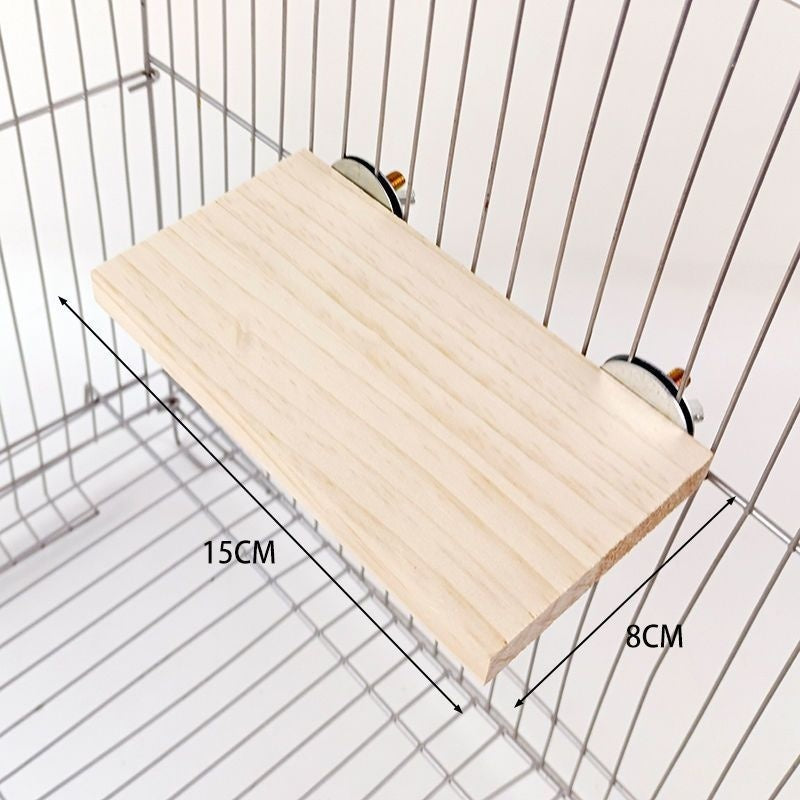 Climbing And Playing Bird Cage Accessories Toy Solid Wood Jumping Platform Standing Board