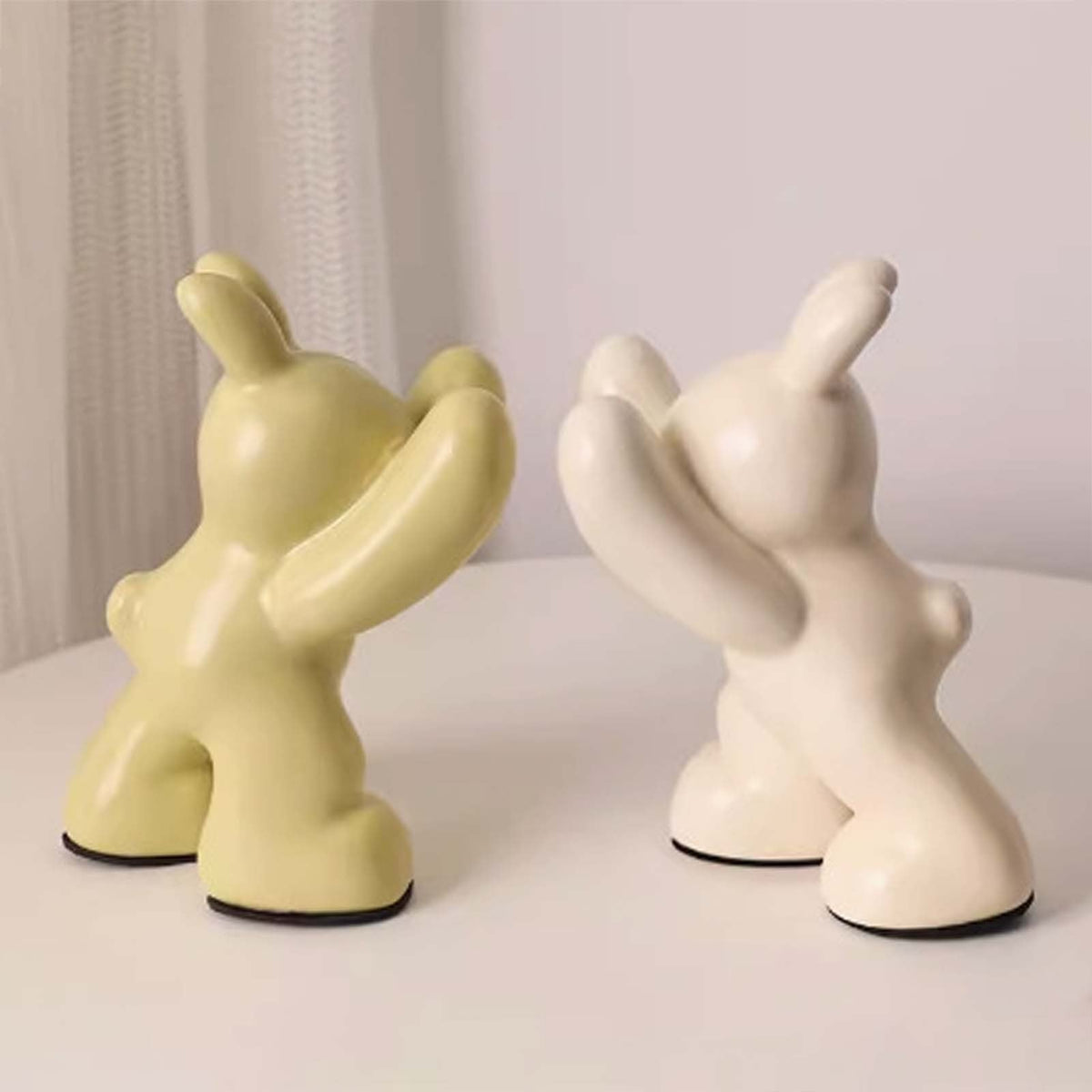 Animal Figurine Ceramic Bookends – Decorative CD &amp; DVD Holders