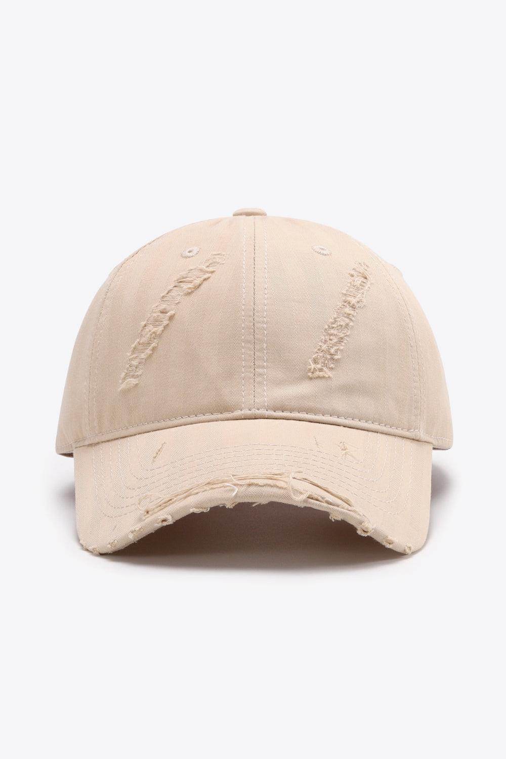 Distressed Adjustable Baseball Cap for Casual Style