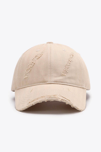 Distressed Adjustable Baseball Cap for Casual Style