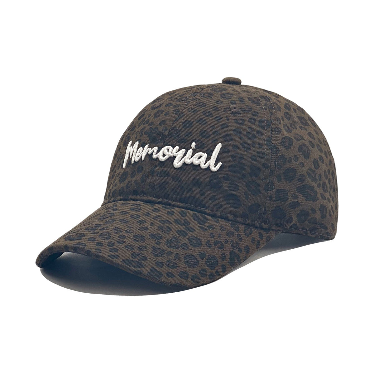 Retro Leopard-print Embroidered Baseball Cap Washed And Distressed