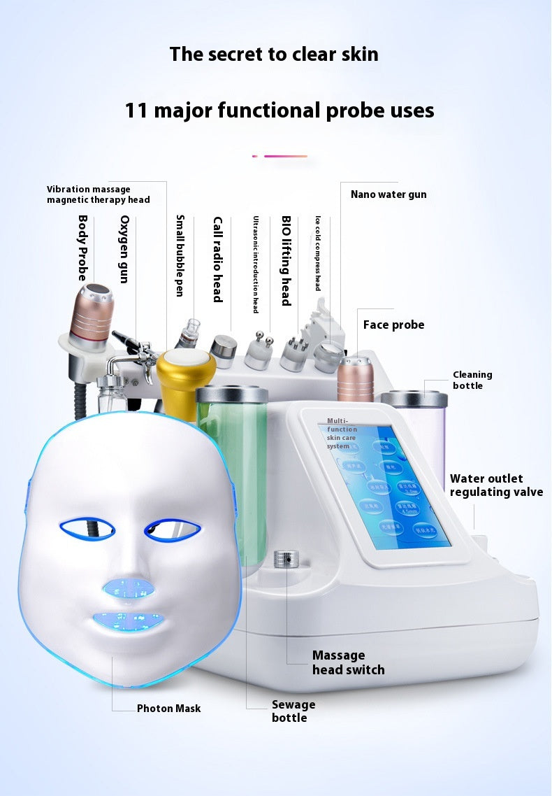 Beauty Instrument Cleaner Face Oxygen Injection Skin Spray Beauty Salon Mesotherapy Color Light Mask Beauty Instrument