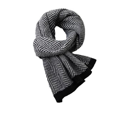 Vintage Chinese-character Pattern Cashmere Scarf For Women