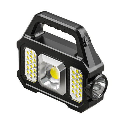 Outdoor Waterproof Solar Power Charger Flashlight Strong Light