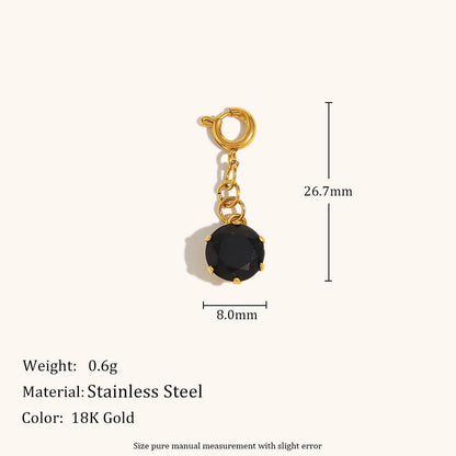 European And American Cross-border Spring-ring Pendant Stainless Steel Plated