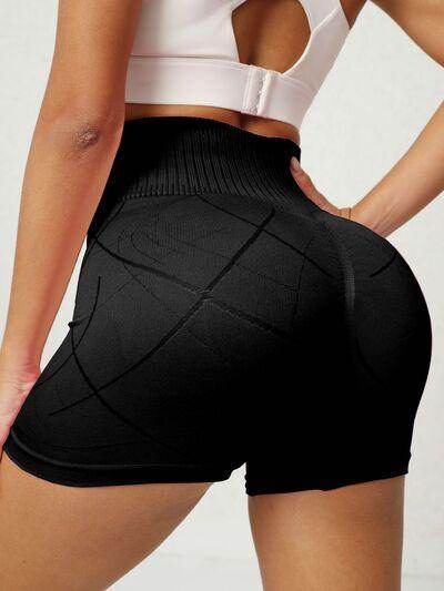 High Waist Active Shorts for Women with Stretch Fabric