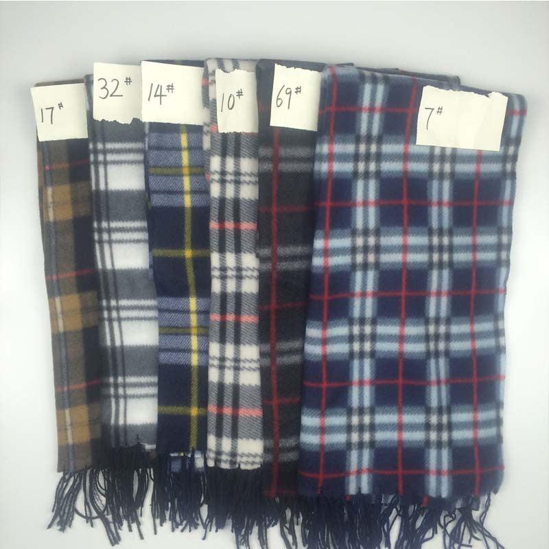 Autumn And Winter Black And White Plaid Plus-sized Thickening Thermal Men&