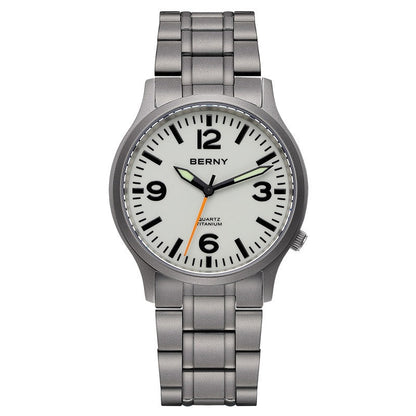 Bernie Mens Waterproof Highly Luminous Titanium Alloy Quartz Watch