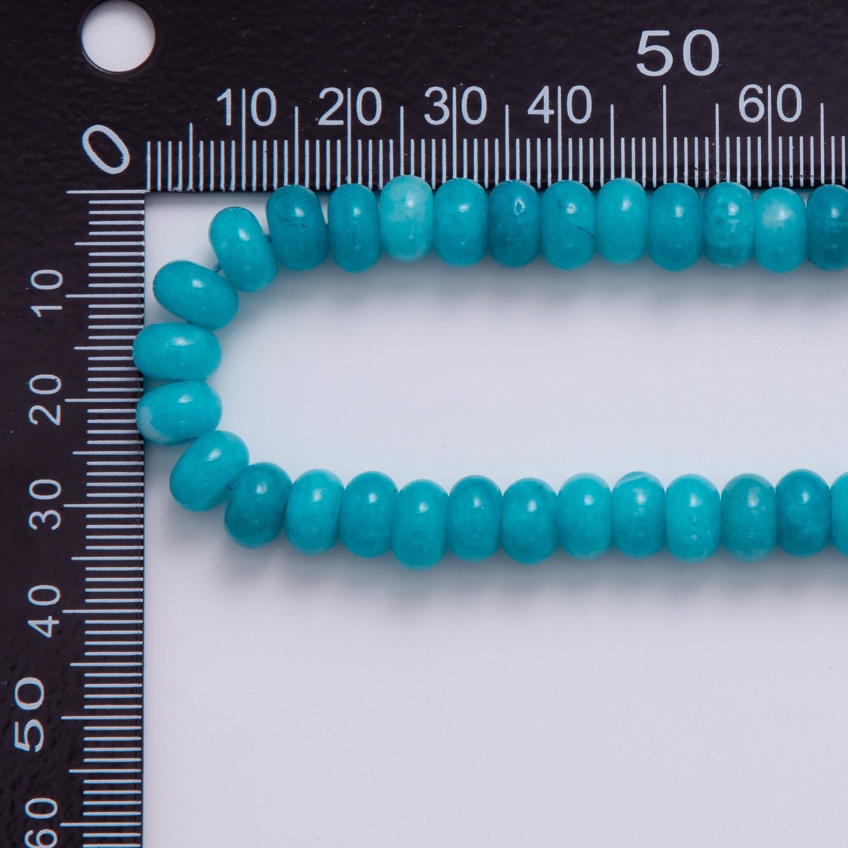 8mm Blue Apatite Rondelle Natural Gemstone Bead Strand Finding | WA-466