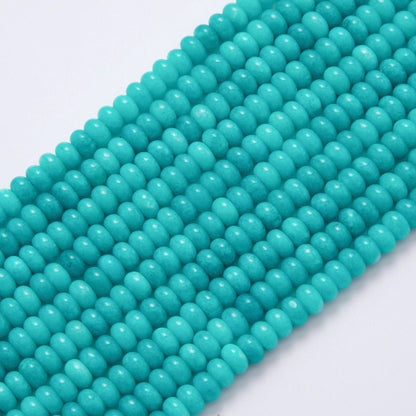 8mm Blue Apatite Rondelle Natural Gemstone Bead Strand Finding | WA-466
