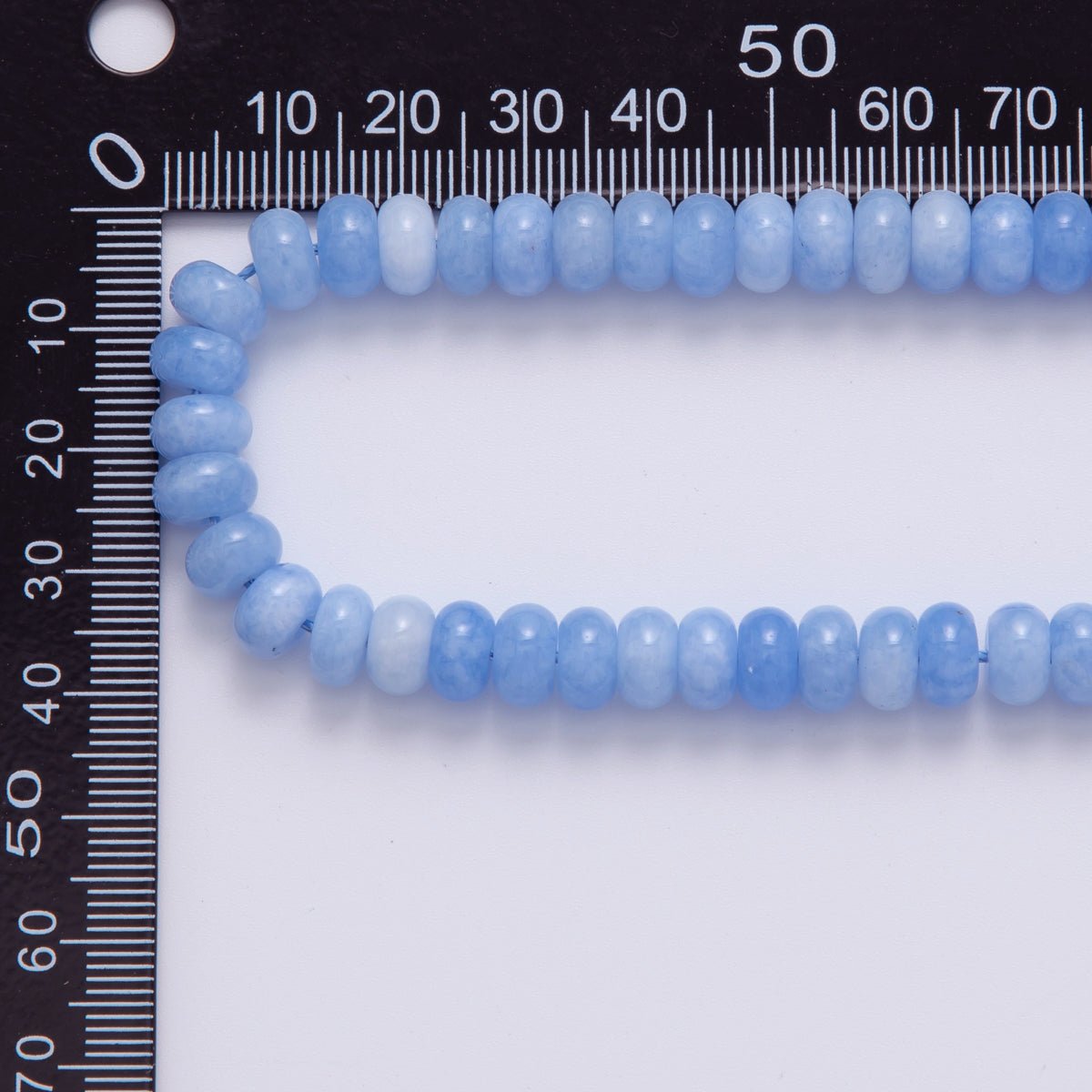 8mm Blue Kyanite Rondelle Natural Gemstone Bead Strand Finding | WA-036