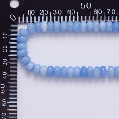 8mm Blue Kyanite Rondelle Natural Gemstone Bead Strand Finding | WA-036