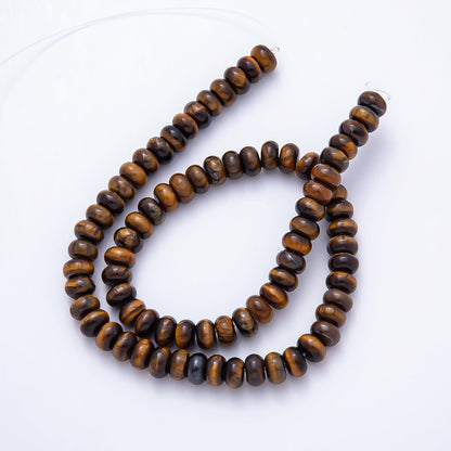 8mm Brown Tiger Eye, Grey Labradorite Rondelle Natural Gemstone Bead Strand Finding | WA-01441 WA-01460