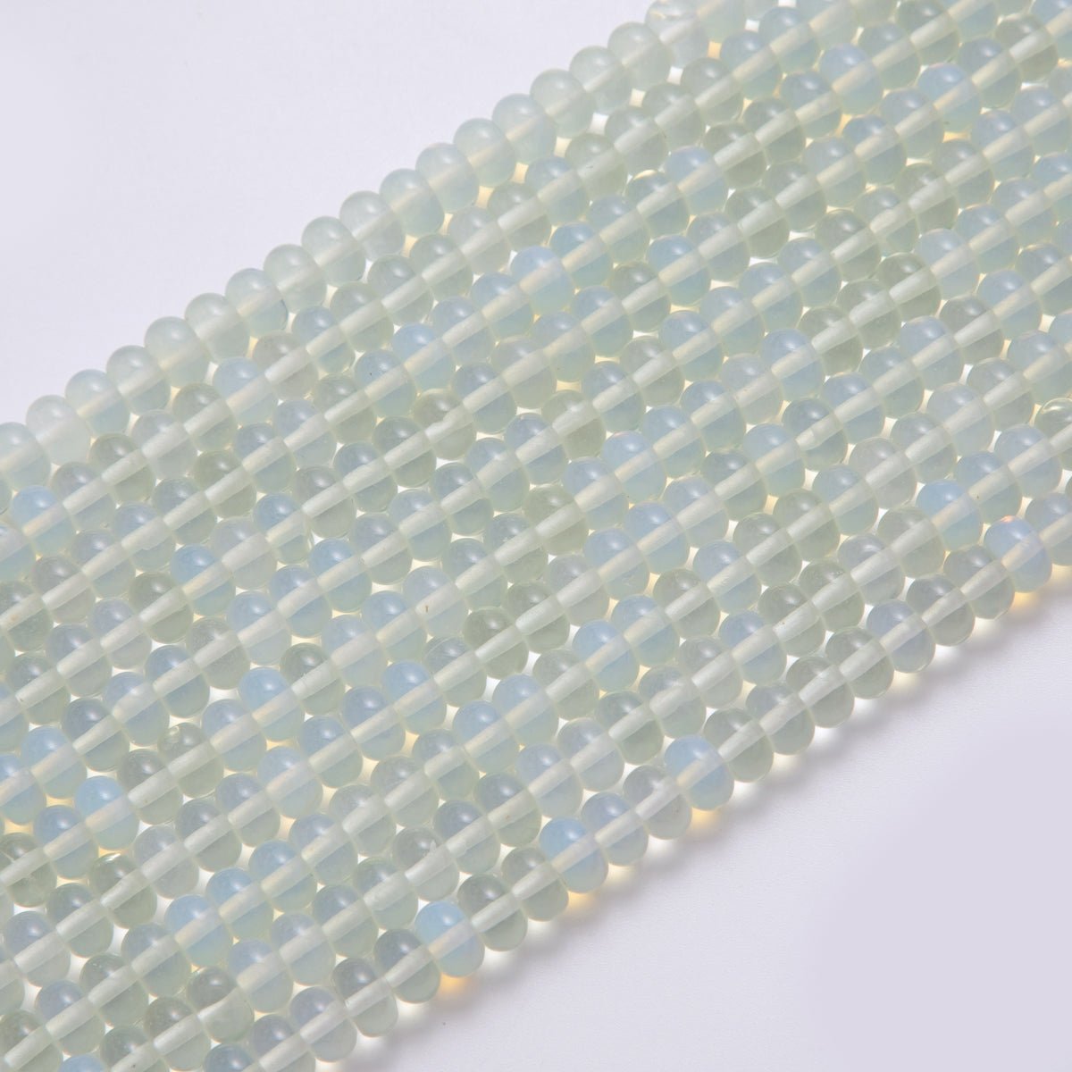 8mm Clear Quartz Rondelle Natural Gemstone Bead Strand Finding | WA-416