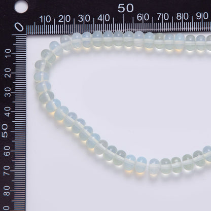 8mm Clear Quartz Rondelle Natural Gemstone Bead Strand Finding | WA-416