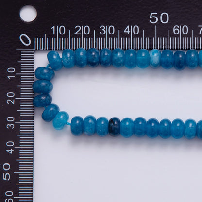 8mm Dark Blue Sodalite Rondelle Natural Gemstone Bead Strand Finding | WA-662