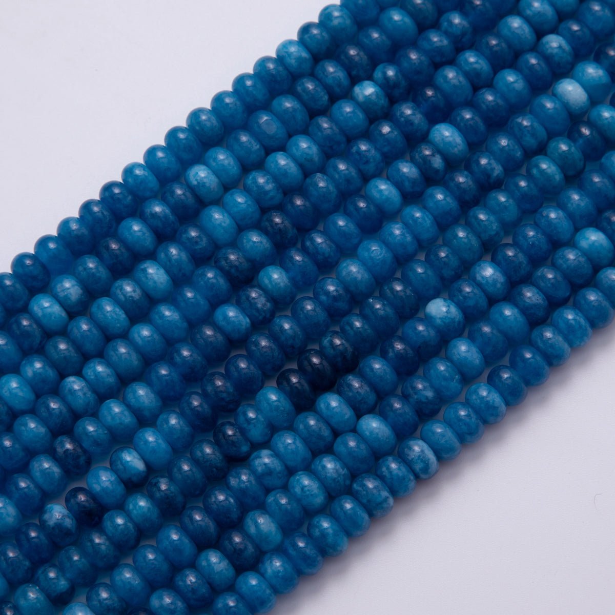 8mm Dark Blue Sodalite Rondelle Natural Gemstone Bead Strand Finding | WA-662
