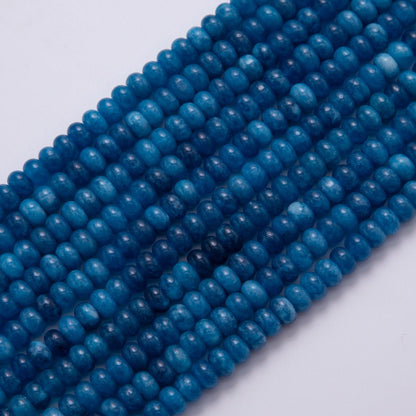 8mm Dark Blue Sodalite Rondelle Natural Gemstone Bead Strand Finding | WA-662