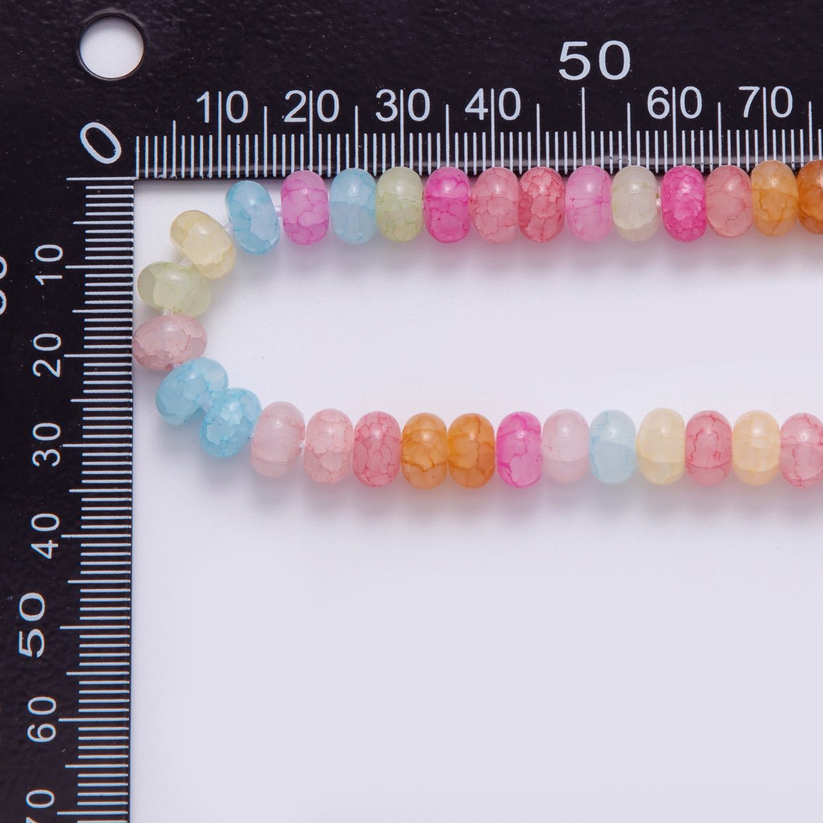 8mm Gradient Light Multicolor Quartz Rondelle Natural Gemstone Bead Strand Finding | WA-910