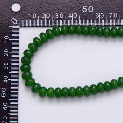 8mm Green Aventurine Rondelle Natural Gemstone Bead Strand Finding | WA-033