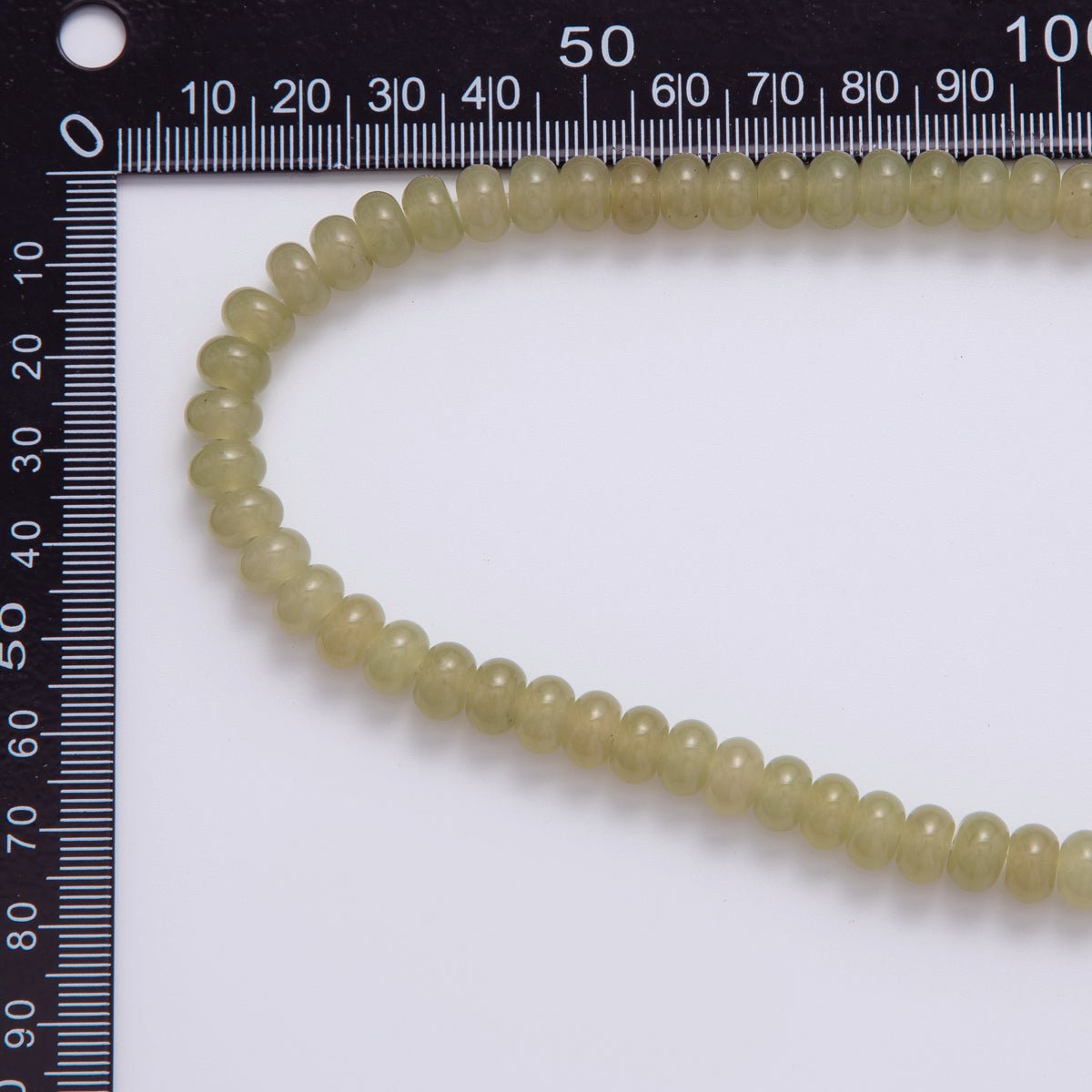 8mm Light Green Peridot Rondelle Natural Gemstone Bead Strand Finding | WA-027