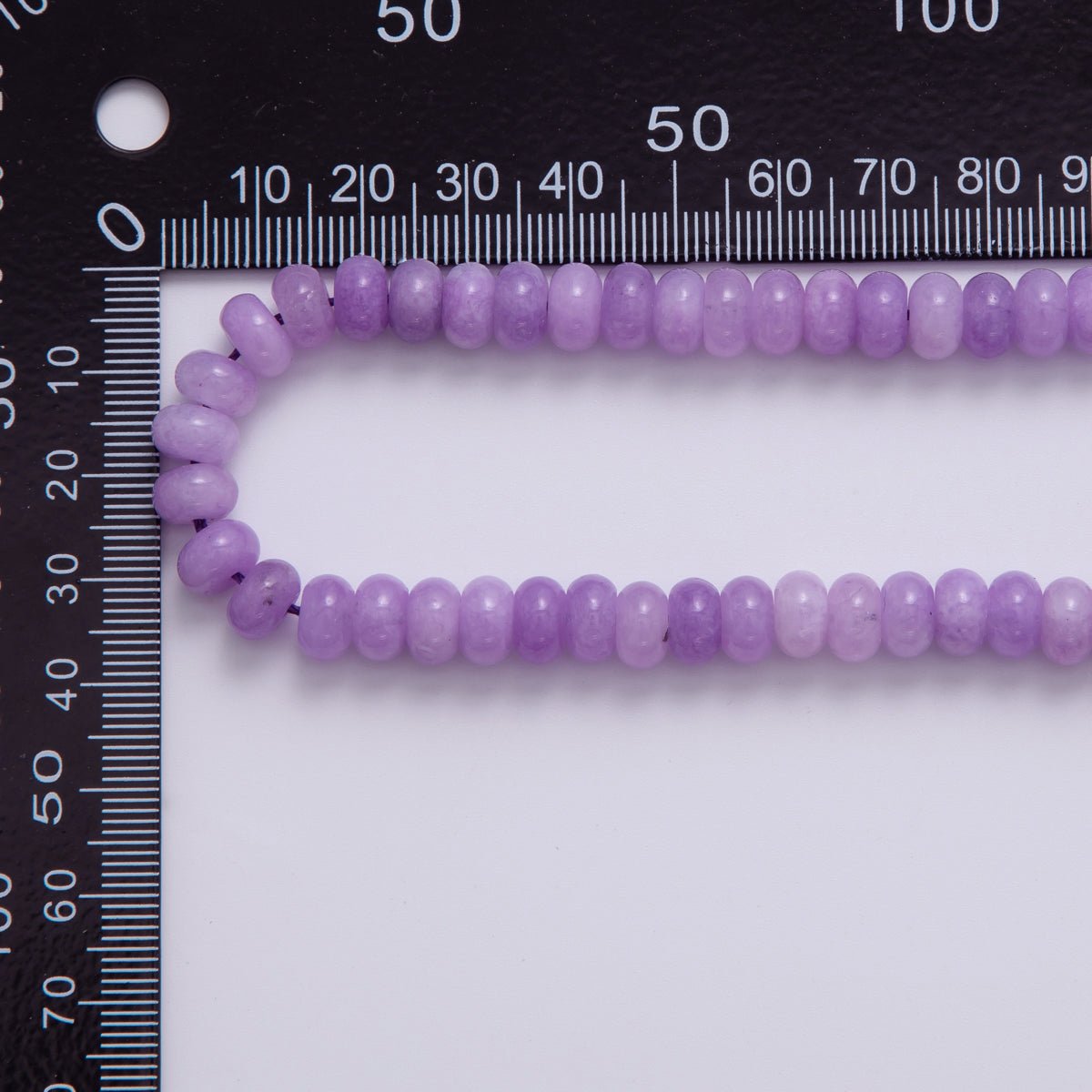 8mm Light Purple Amethyst Rondelle Natural Gemstone Bead Strand Finding | WA-584