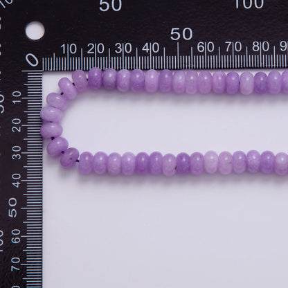 8mm Light Purple Amethyst Rondelle Natural Gemstone Bead Strand Finding | WA-584